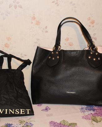 Borsa Twinset in pelle nera