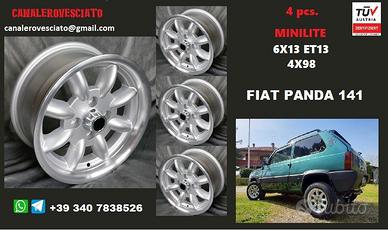 Cerchi Minilite 6x13 4x98 et13 fiat panda raid 4x4