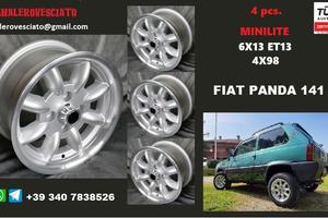 Cerchi Minilite 6x13 4x98 et13 fiat panda raid 4x4