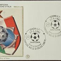 ITALIA FDC Filagrano GOLD Sampdoria campione 1991