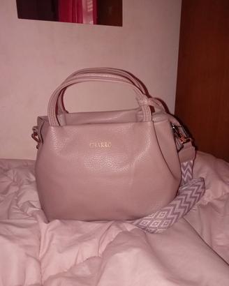 borsa in similpelle morbida colore lilla "Charro"