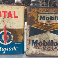 latte olio vintage Mobil total