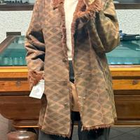 Giacca pelliccia lapin marrone reversibile