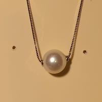girocollo oro bianco 18kt con perla 