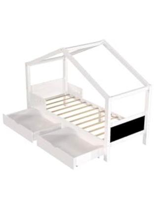 Letto a casetta con 2 cassetti estraibili