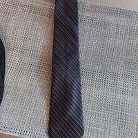 Cravatta a righe color bruciato e marrone Valentin
