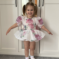 Abito cerimonia 12 mesi + fiocco capelli, unico 🩷