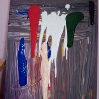 Tela con colori acrilici