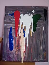 Tela con colori acrilici