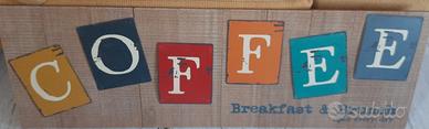 Ogg Pannello con scritta Coffee 