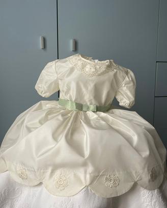 Vestito battesimo bambine sartoriale nuovo 