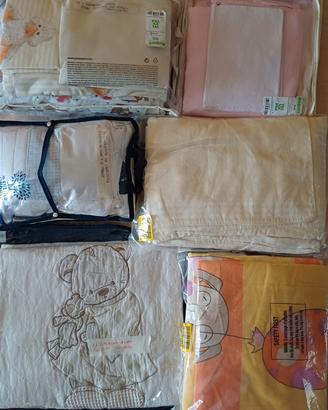 completi lenzuola  lettino, carrozzina, navetta 