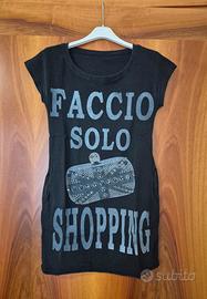 T shirt lunga nero TG S/M