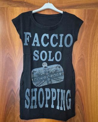 T shirt lunga nero TG S/M