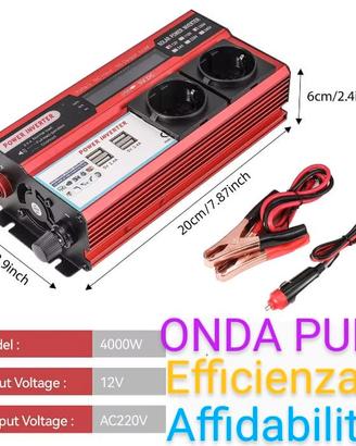Inverter a onda sinusoidale pura 12V 220V  4000W  