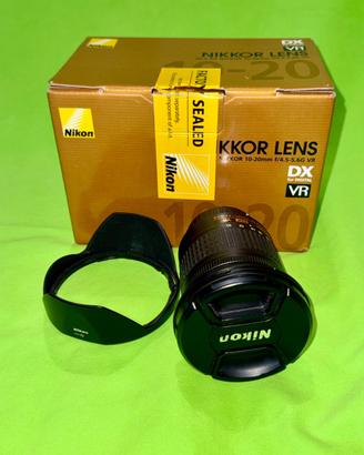 Nikon AF P DX 10 20mm VR + Attacco Filtro 72mm