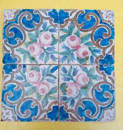 Quattro riggiole napoletane Maiurino