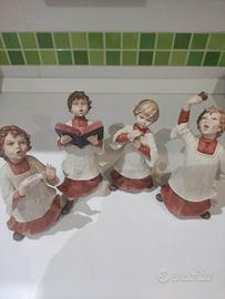 Set 4 sculture Capodimonte firmate Sandro Maggioni