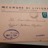 Busta 1944 Comune di Livigno (SO) per Sondrio - Do