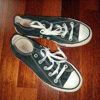 sneakers allstars nere e bianche vintage usare n35