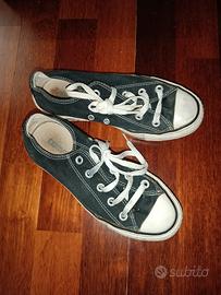 sneakers allstars nere e bianche vintage usare n35