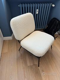 Poltrona design - rivestimento boucle
