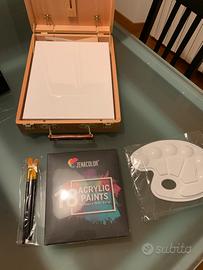 Paint Box quadro con cavalletto pittura NUOVO