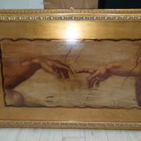 Quadro artigianale - Oro - La creazione di Adamo