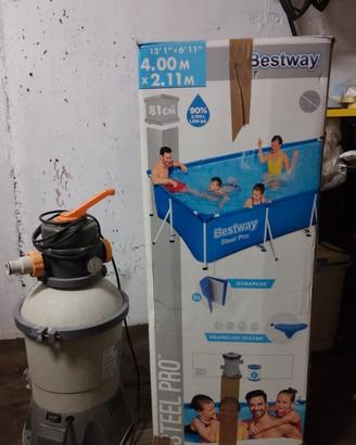 piscina Bestway 4x2,11 m + filtro a sabbia