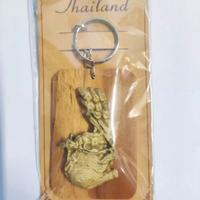 Portachiavi in legno con Raffigurato Elefante 