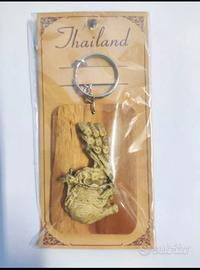 Portachiavi in legno con Raffigurato Elefante 