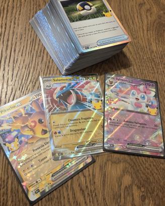 84 Carte Pokémon 30° Anniversario no Doppioni +3EX