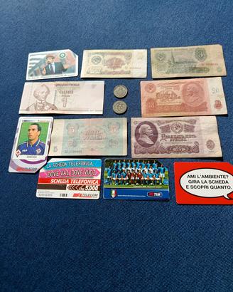 banconote monete schede 