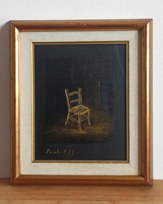 Dipinto Olio Paolo Polli  - Sedia