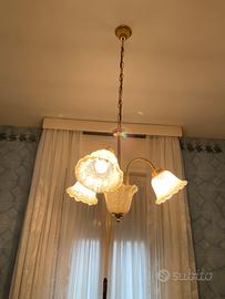 Lampadario vetro vintage