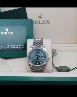 rolex datejust 41 verde menta