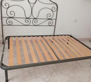 rete letto doghe in legno più materasso una piazza