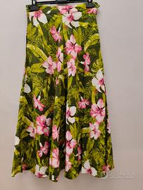 🌺 Gonna ampia fantasia floreale Tg. S 🌿