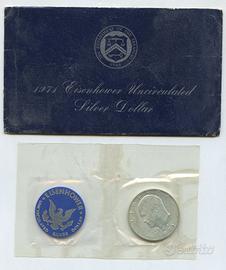 USA DOLLARO EISENHOWER ARGENTO 0,400 BLISTER ORIG.