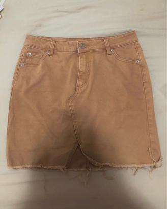 gonna di jeans beige Tezenis