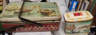 Due scatole di latta vintage