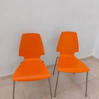 2 sedie Ikea vilmar arancioni