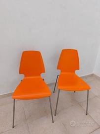 2 sedie Ikea vilmar arancioni