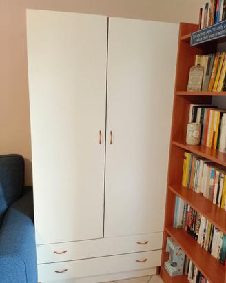 Armadio 2 ante con libreria