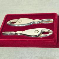 Pinza per aragosta vintage placcate argento anni 6