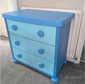 cassettiera mammut Ikea azzurra