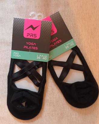 2 paia calzini yoga pilates suola antiscivolo