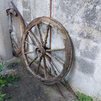 Ruote carretto in legno