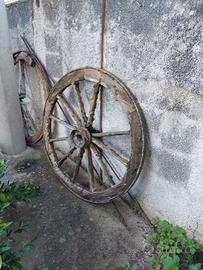 Ruote carretto in legno