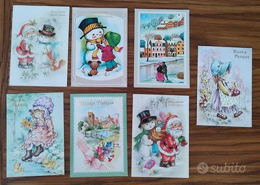 7 cartoline vintage anni '80